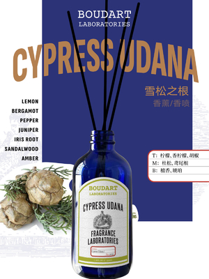 OEM CYPRESS UDANA রিড ডিফিউজার প্রাকৃতিক গ্লাস বোতল প্রয়োজনীয় তেল অ্যারোমা রটন স্টিকস