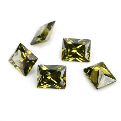 কারখানা পাইকারি রত্ন রঙ Moissanite আয়তক্ষেত্রাকার 3A 5A লোস ঘনক্ষেত্রাকার Zirconia পাথর 4ct জন্য Moissanite রিং