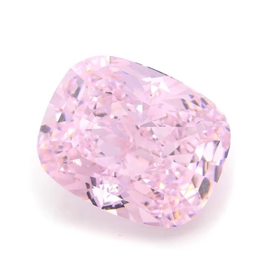 4k আইস কাট Cz পাথর গোলাপী রঙ কুশন আকৃতি 7x6mm 10x8mm লস রত্ন সিন্থেটিক ঘন জিরকোনিয়া