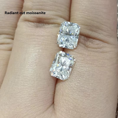 সাদা স্বচ্ছ গয়না রঙ Moissanite হার্ট তীর Radiant রিং কাটা