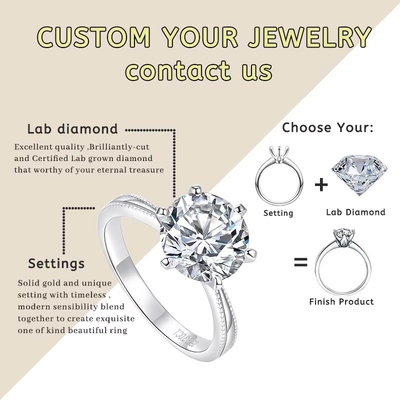 0.5ct 1ct 1.5ct 2ct 3ct হোয়াইট লস মোইসানাইট ডায়মন্ড HPHT সিভিডি ল্যাবরেটরি বড় ডায়মন্ড