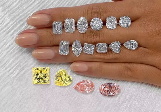 বড় আকার 5ct ওভাল কাট সিভিডি ই এফ ভিএস 1 ভিএস 2 আইজিআই ল্যাবরেটরিতে বড় হওয়া লস ডায়মন্ডস পাইকারি