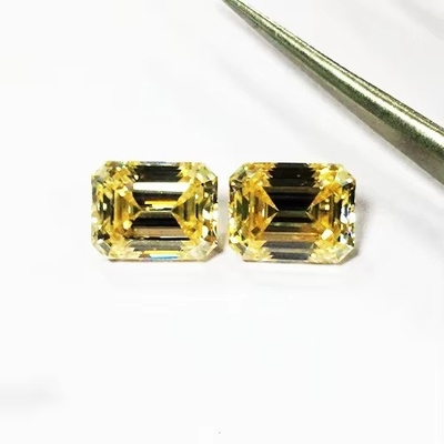 GRA গোলাপী মোসানাইট রত্ন Radiant Cut VVS Loose Emerald Moissanite ডায়মন্ড প্রিন্সেস কাট মোসানাইট রিং গোলাপী মোসানাইট