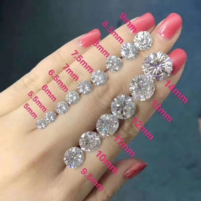 পাইকারি moissanite বৃত্তাকার উজ্জ্বল কাটা moissanite looses টোন GRA VVS Loose Moissanite পাথর পাথর জুয়েলারী জন্য