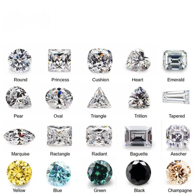 পাইকারি moissanite বৃত্তাকার উজ্জ্বল কাটা moissanite looses টোন GRA VVS Loose Moissanite পাথর পাথর জুয়েলারী জন্য
