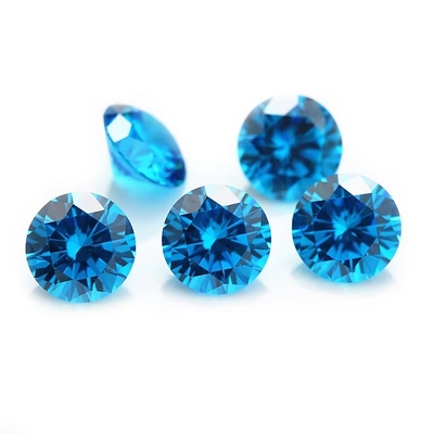 পাইকারি 3A রং CZ পাথর গোলাকার কাটা 3.0mm-9.0mm ঘন ঘন Loose Moissanite Diamond For Silver Jewelry