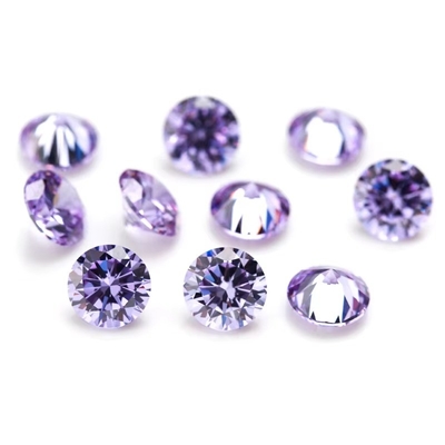 পাইকারি 3A রং CZ পাথর গোলাকার কাটা 3.0mm-9.0mm ঘন ঘন Loose Moissanite Diamond For Silver Jewelry