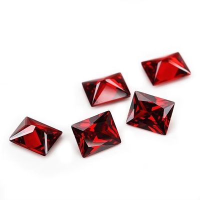 কারখানা পাইকারি রত্ন রঙ Moissanite আয়তক্ষেত্রাকার 3A 5A লোস ঘনক্ষেত্রাকার Zirconia পাথর 4ct জন্য Moissanite রিং