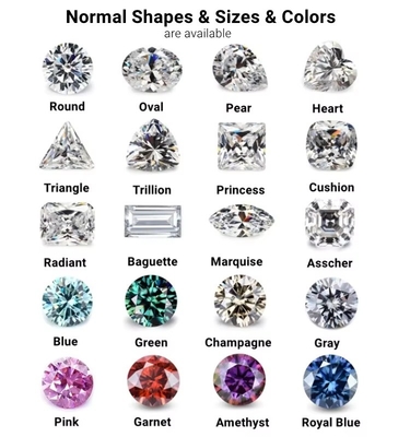 কারখানা পাইকারি গোলাপী Moissanite ডায়মন্ড গোলাকার উজ্জ্বল কাটা 3.0mm-12.0mm VVS1 আলগা moissanite পাথর 4 ক্যারেট রিং