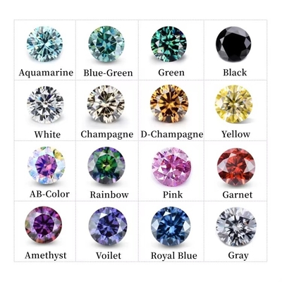 কারখানা পাইকারি গোলাপী Moissanite ডায়মন্ড গোলাকার উজ্জ্বল কাটা 3.0mm-12.0mm VVS1 আলগা moissanite পাথর 4 ক্যারেট রিং