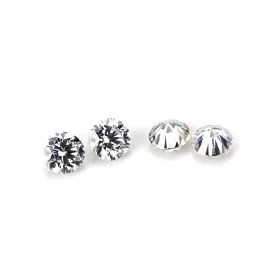 হোলসেল ছোট মুইসানাইট গোলাকার কাটা 0.8mm- 3mm হোয়াইট ডি মুইসানাইট ডায়মন্ড ভিভিএস 1 প্রতি ক্যারেট হিপ হপ গয়না জন্য