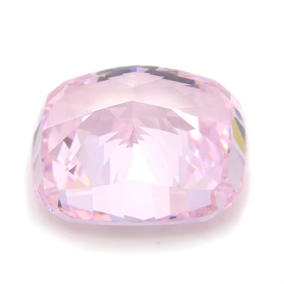4k আইস কাট Cz পাথর গোলাপী রঙ কুশন আকৃতি 7x6mm 10x8mm লস রত্ন সিন্থেটিক ঘন জিরকোনিয়া