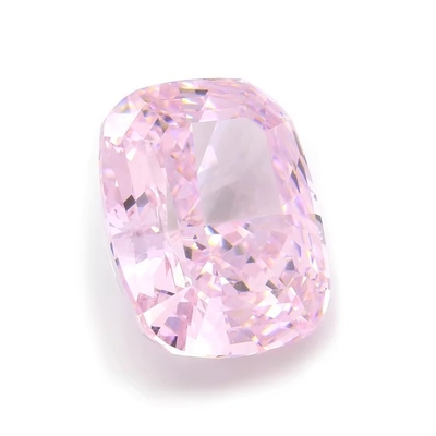 4k আইস কাট Cz পাথর গোলাপী রঙ কুশন আকৃতি 7x6mm 10x8mm লস রত্ন সিন্থেটিক ঘন জিরকোনিয়া