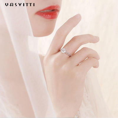 22.1mm 2.52g ডায়মন্ড বিবাহের রিং উৎসব Moissanite মহিলাদের ডায়মন্ড ব্যান্ড রিং