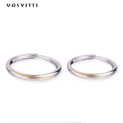 0.21cm 0.07oz Mobius Wedding Band S925 Sterling Silver Couple Rings SGS