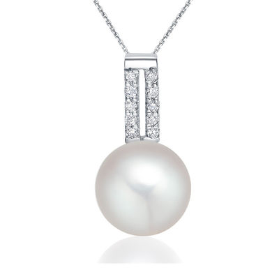 15.8 মিমি 1.38 গ্রাম মুক্তা আকৃতির ডায়মন্ড রিং ODM Fiancée Sterling Silver Ring